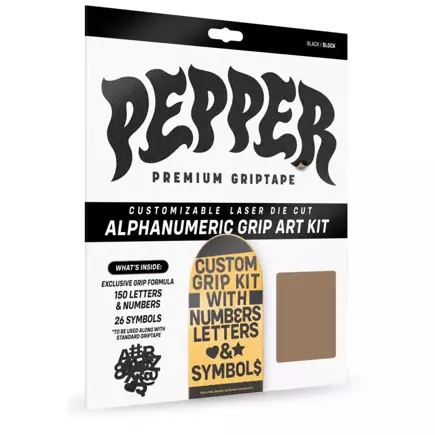 Griptape Pepper - Alphanumeric Custom Griptape Kit (black)